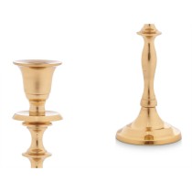 Candle Holder Golden Aluminium 4,5 x 20 x 7,5 cm (8 Units)