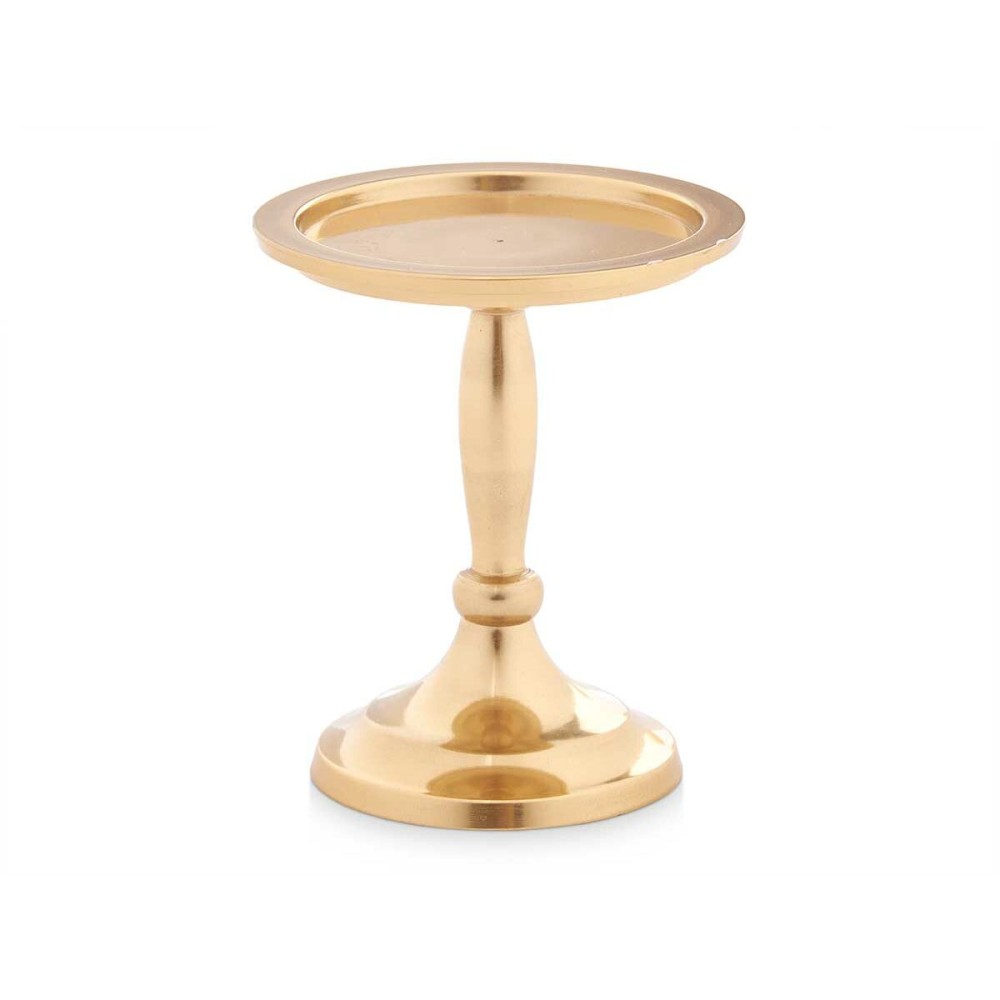 Candle Holder Golden Aluminium 10 x 12 x 10 cm (8 Units)