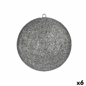 Decorative bauble Grey Metal Plastic (6 Units)