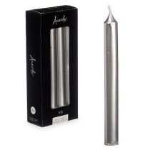 Candle Set Acorde 126-E-AR Silver 2 x 2 x 20 cm (12 Units)