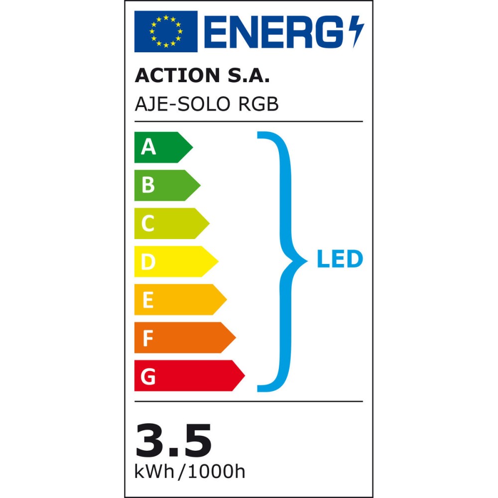 Tischleuchte Activejet AJE-SOLO RGB Weiß Kunststoff 2,8 x 43,5 x 8 cm