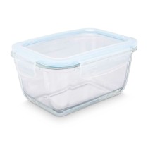 Lunch box Vivalto 90553 Transparent Silicone Borosilicate Glass 950 ml 18 x 8,8 x 13,5 cm (12 Units)