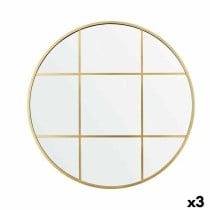 Wandspiegel Fenster Gold polystyrol 80 x 80 x 3 cm (3 Stück)