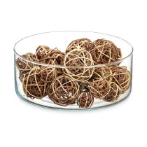 Jeu de boules décoratives Marron Blanc (12 Unités)