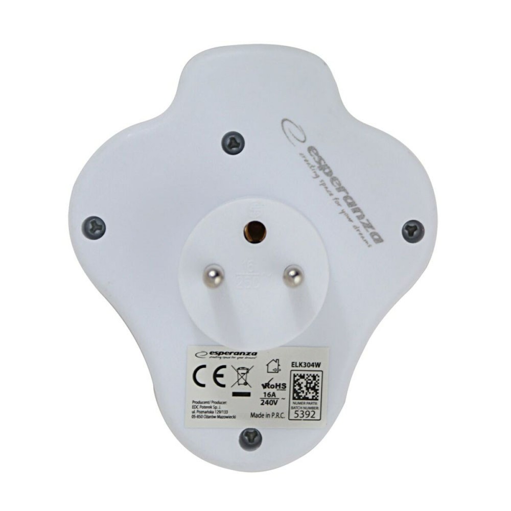 Plug adapter Esperanza ELK304W 3 Plugs