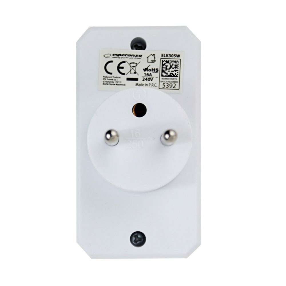 Plug adapter Esperanza ELK305W 2 Plugs