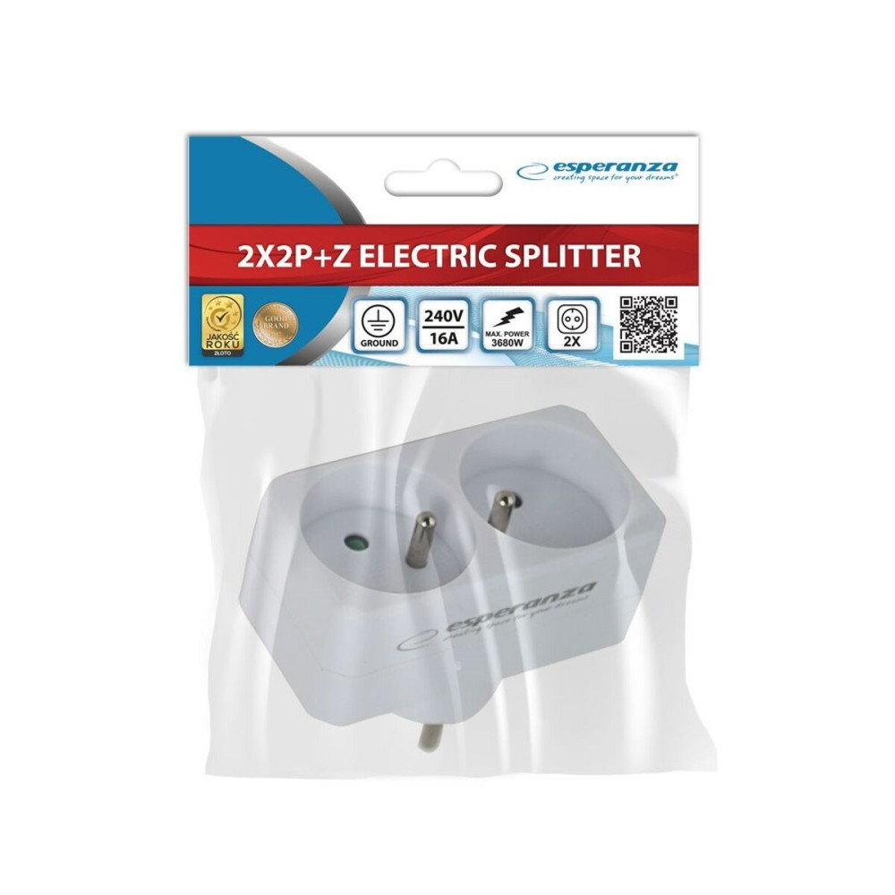 Plug adapter Esperanza ELK305W 2 Plugs