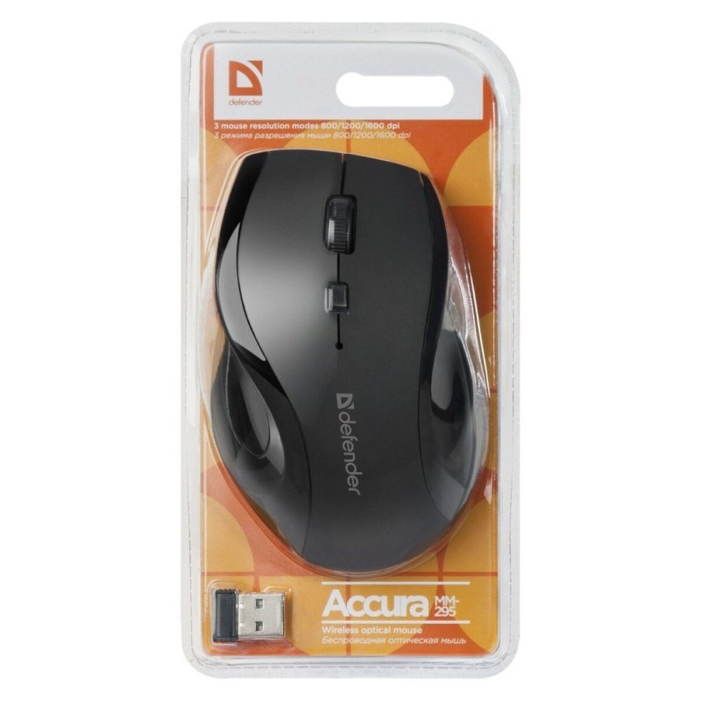 Optische Maus Defender ACCURA MM-295 Schwarz 1600 dpi