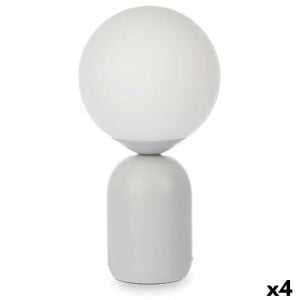 Lampe de bureau Ballon 40 W Blanc Gris Céramique 15 x 28,5 x 15 cm (4 Unités)