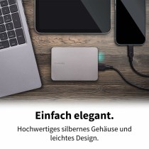 Externe Festplatte Toshiba HDTX210ESCAA 1 TB HDD Silberfarben Plattenspeicher