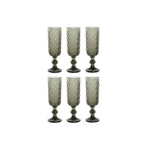 Set of cups Home ESPRIT Grey Crystal 150 ml (6 Units)