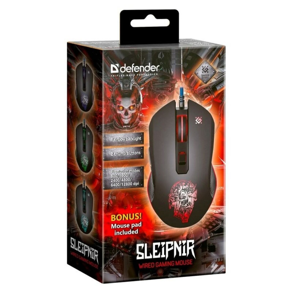 Mouse Defender 52927 Schwarz 12800 DPI