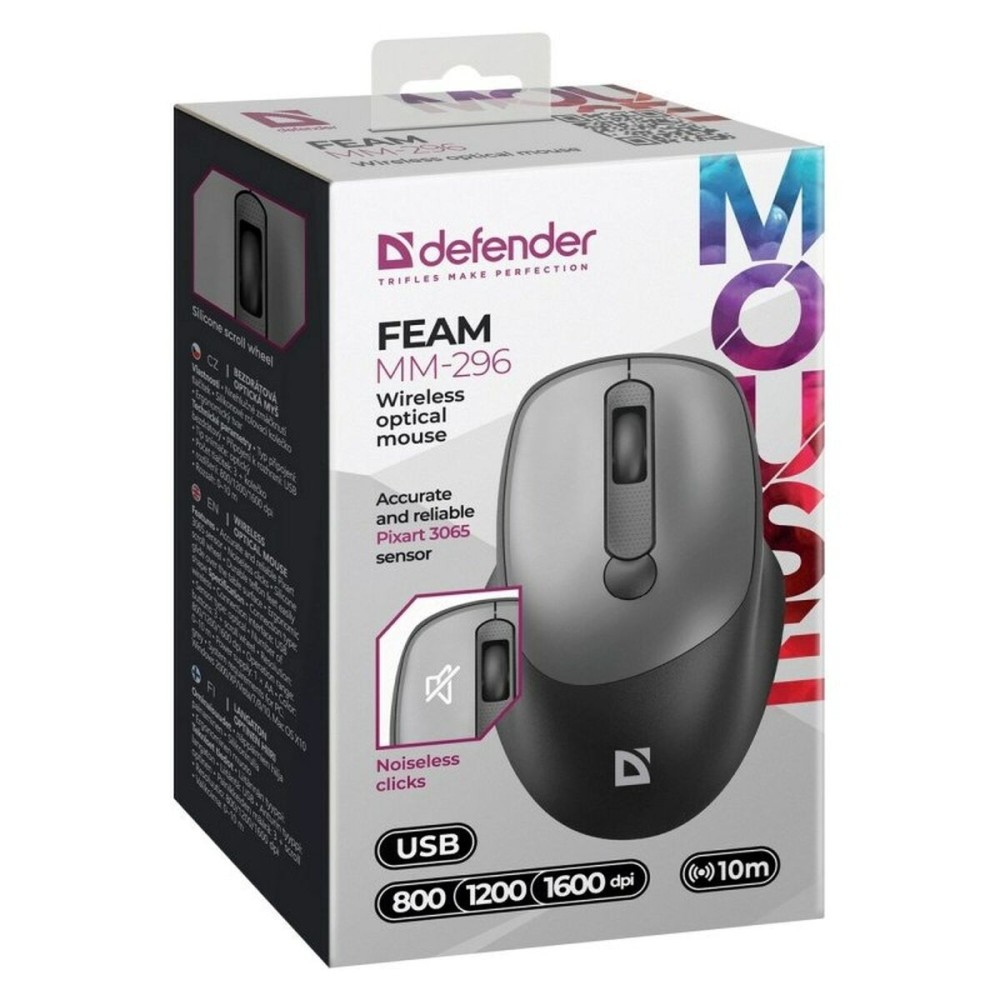 Schnurlose Mouse Defender MM-296 Grau