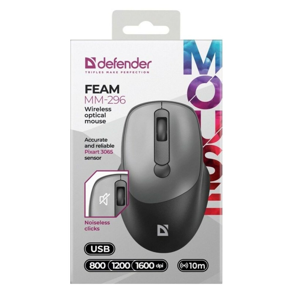 Schnurlose Mouse Defender MM-296 Grau