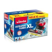 Mop with Bucket Vileda Ultramat Turbo XL Schwarz Rot Mikrofaser