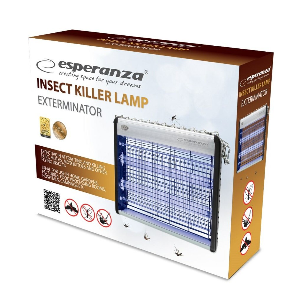 Mückenvernichtungslampe Esperanza EHQ003 Weiß 12 W