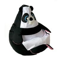 Puff GO GIFT Weiß Schwarz Oxford 130 x 90 cm