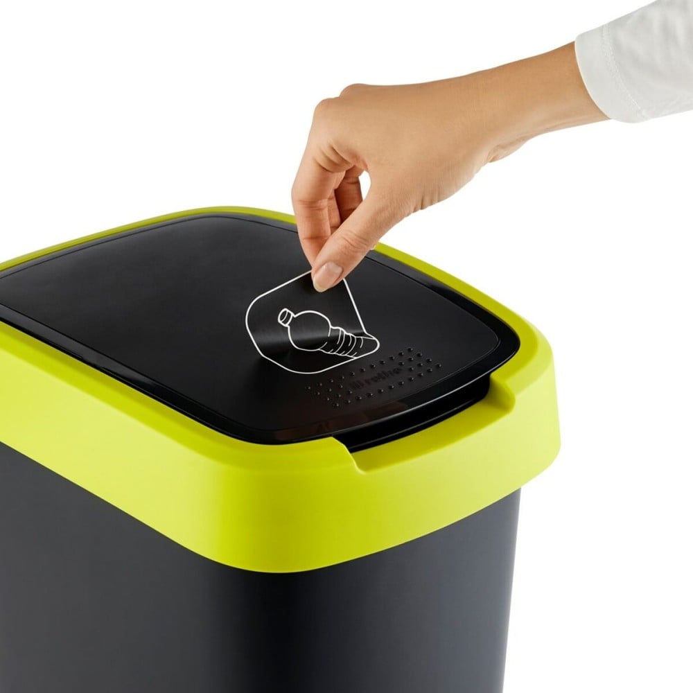 Mülltonne Rotho Twist Lime Kunststoff 25 L