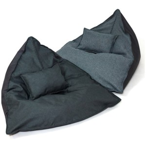 Puff GO GIFT Grau Oxford tejido antidesgarros