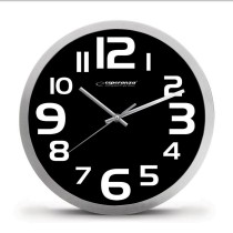 Horloge Murale Esperanza EHC013K Blanc Noir 250 mm
