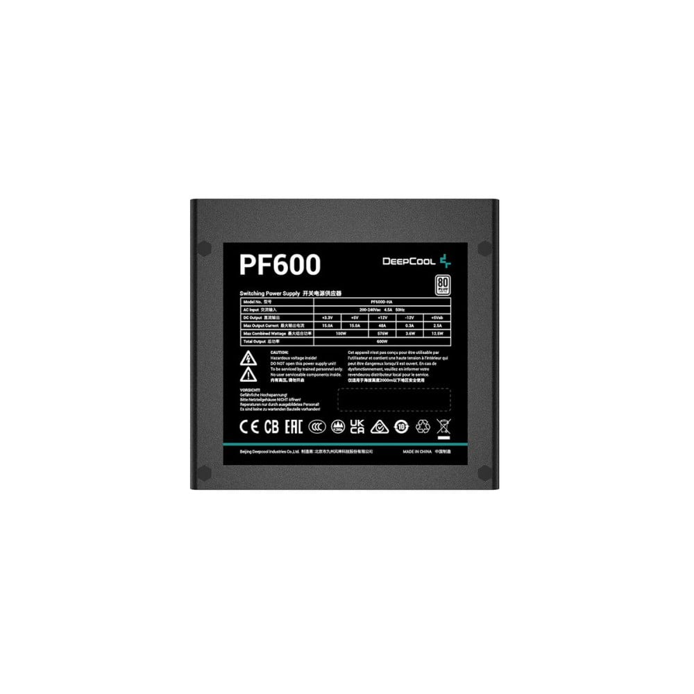 Stromquelle DEEPCOOL R-PF600D-HA0B-EU ATX 600 W 80 PLUS