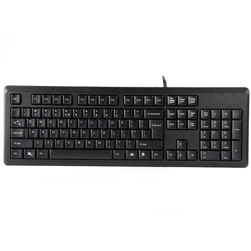 Clavier A4 Tech KR-92 Noir Monochrome Anglais QWERTY