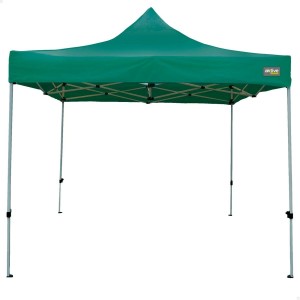 Gazebo Aktive Foldable Adjustable height Steel Polyester 420D Oxford Green 300 x 320 x 300 cm