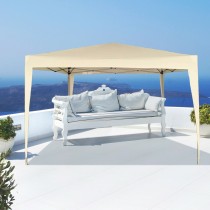 Gartenlaube Aktive 300 x 240 x 300 cm Stahl Creme Kunststoff