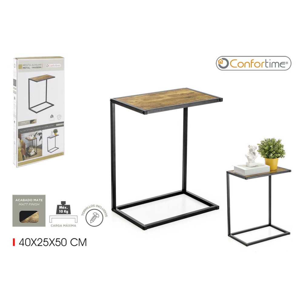 Beistelltisch Confortime Braun Schwarz 40 x 25 x 50 cm (3 Stück)
