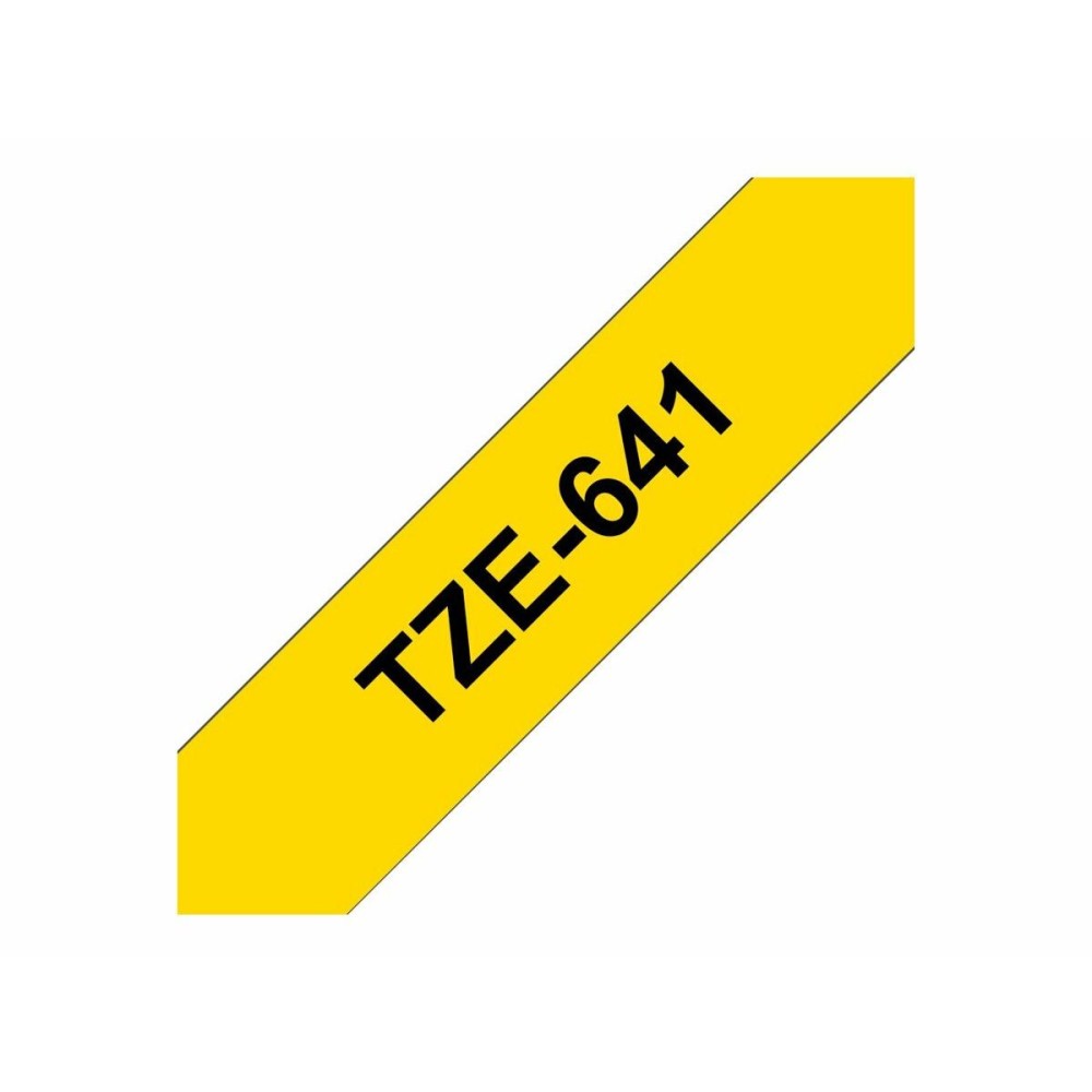 Ruban Laminé pour Etiqueteuses Brother TZE641 Jaune Noir Noir/Jaune 18mm