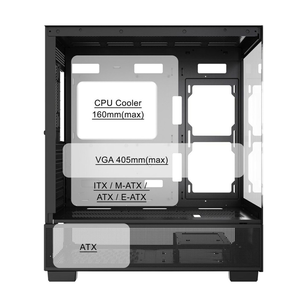 Boîtier ATX semi-tour GEMBIRD CCC-FC-X550 Noir