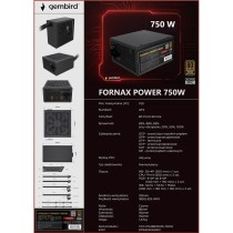 Power supply GEMBIRD CCC-PSUBRONZE-750W