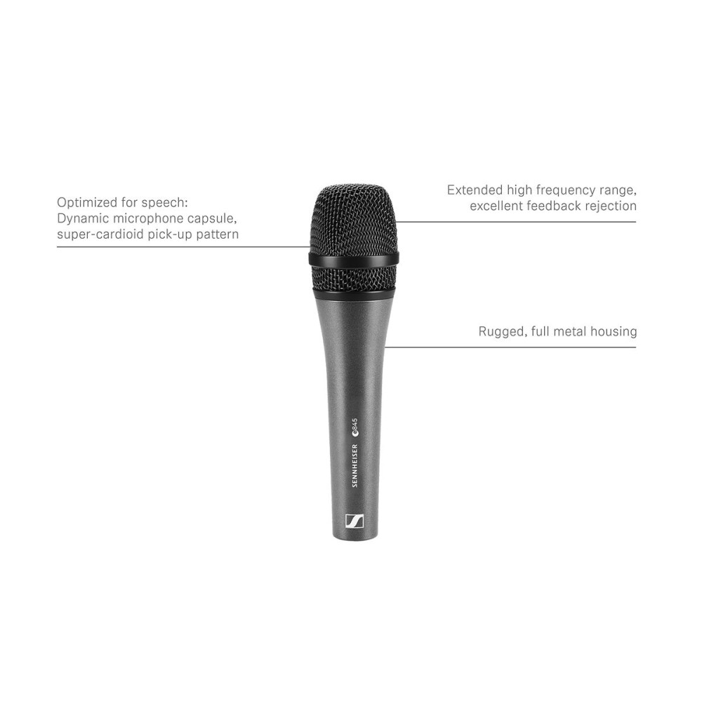 Dynamisches Mikrofon Sennheiser E845-S Schwarz Graphit