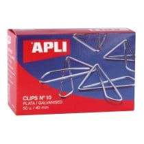 Trombones Apli MARIPOSA Nº 10 Argenté Argent 40 mm (10 Unités)