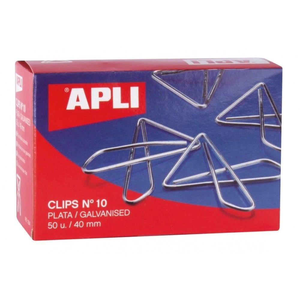 Trombones Apli MARIPOSA Nº 10 Argenté Argent 40 mm (10 Unités)