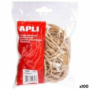 Elastic bands Apli Brown 160 x 3 mm (100 Units)