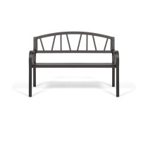 Bench with backrest Anthracite Iron (123 X 53 X 86 cm)