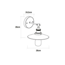 Wall Light EDM 32100 32100 Black Metal 60 W E27