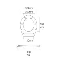 Toilettenabdeckung EDM 01511 Weiß PVC