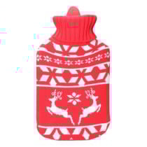 Hot Water Bottle EDM 76770 Rojo/Blanco Wool 2 L Plastic
