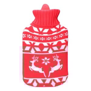 Hot Water Bottle EDM 76770 Rojo/Blanco Wool 2 L Plastic