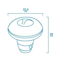 Distributeur de Chlore EDM 81013 Ø 22,5 x 20 cm
