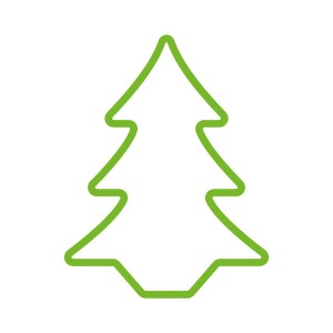 Figurine Décorative EDM 72128 Flexiled Vert Sapin 45 x 3 x 62 cm