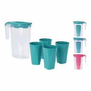 Set mit Krug und Gläsern 350 ml 1,75 L Kanne 5 Stücke