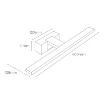 Wandleuchte EDM 32434 F 12 W 60 x 12,8 x 5,1 cm LED