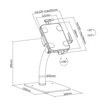 Tablet Ständer MacLean MC-468W Weiß