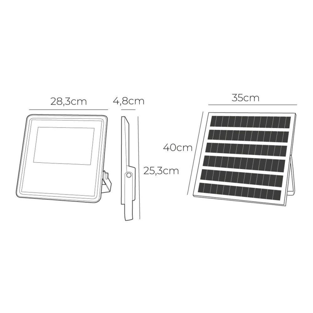 Flutlicht EDM 31859 Slim 300 W 2500 lm Solar (6500 K)