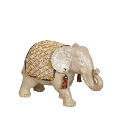 Decorative Figure Romimex Beige Natural Polyresin Elephant