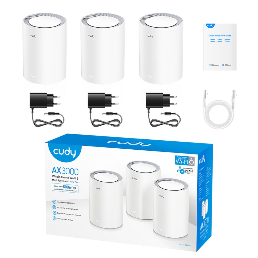 Point d'Accès Cudy M3000(3-PACK) Blanc RJ45 Ethernet WAN Wi-Fi