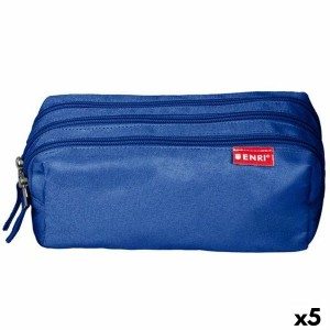 Trousse d'écolier ENRI Bleu 21 x 7 x 11 cm (5 Unités)